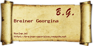 Breiner Georgina névjegykártya