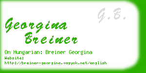 georgina breiner business card